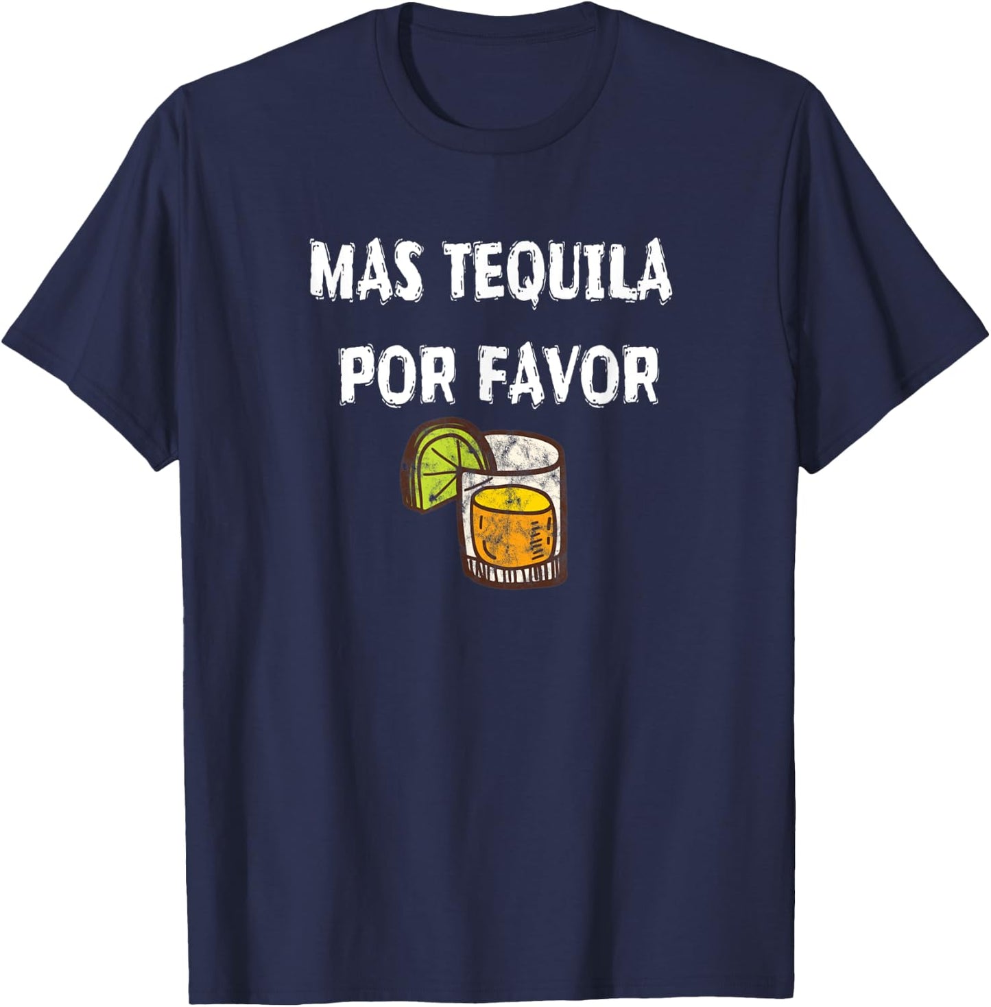 Mas Tequila Por Favor Party Alcohol Liquor Beach Pool Travel Women T-Shirt - T-Shirt | Navy