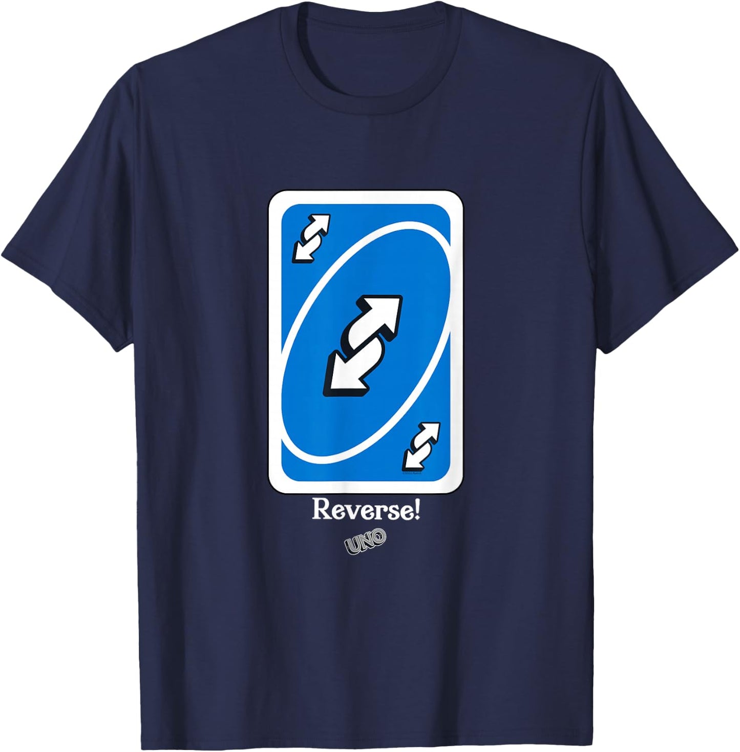 UNO - Blue Reverse Card T-Shirt - T-Shirt | Navy
