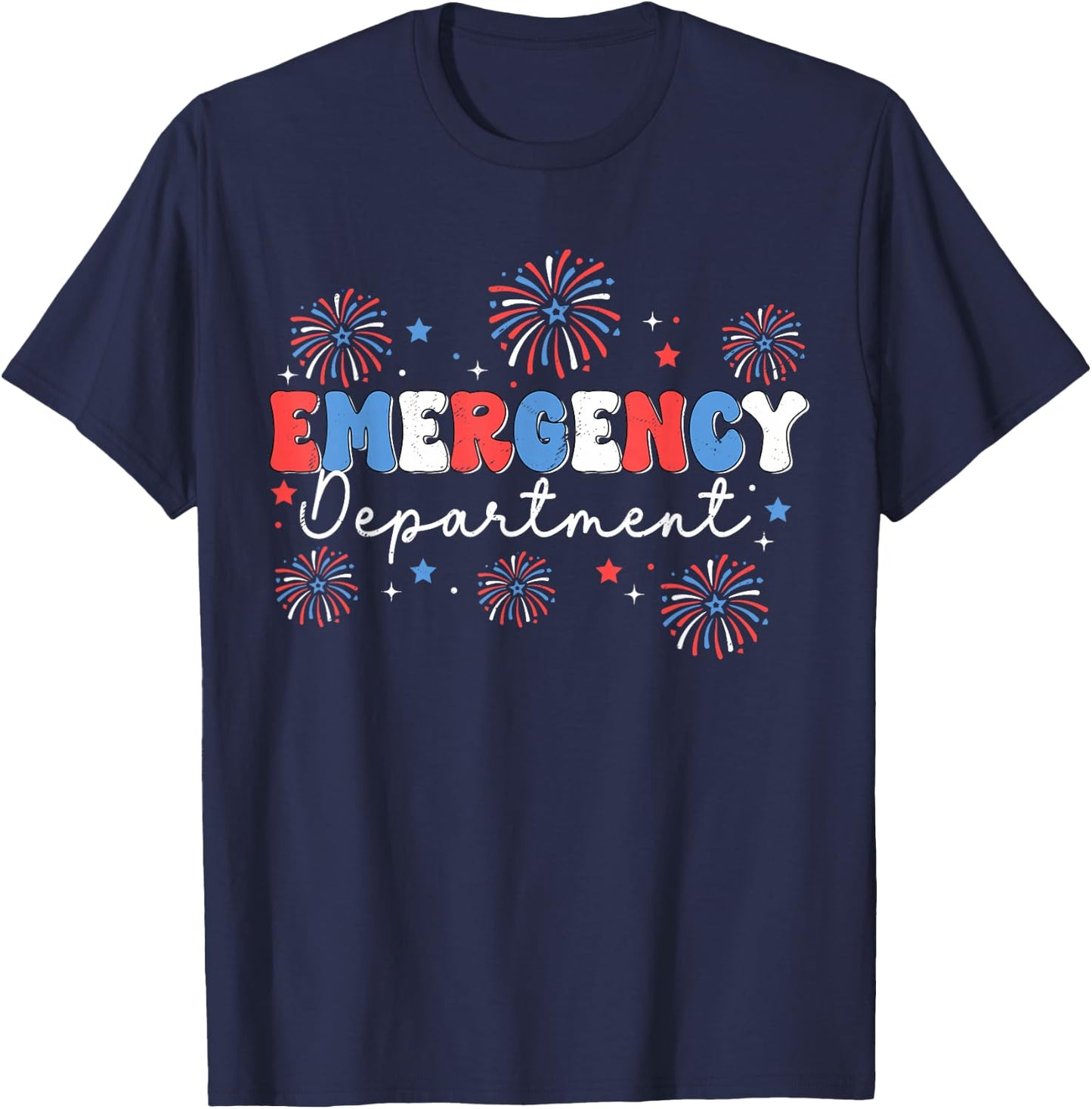 Emergency Department 4th of July USA Emergency Room Nurse T-Shirt - T-Shirt | Navy