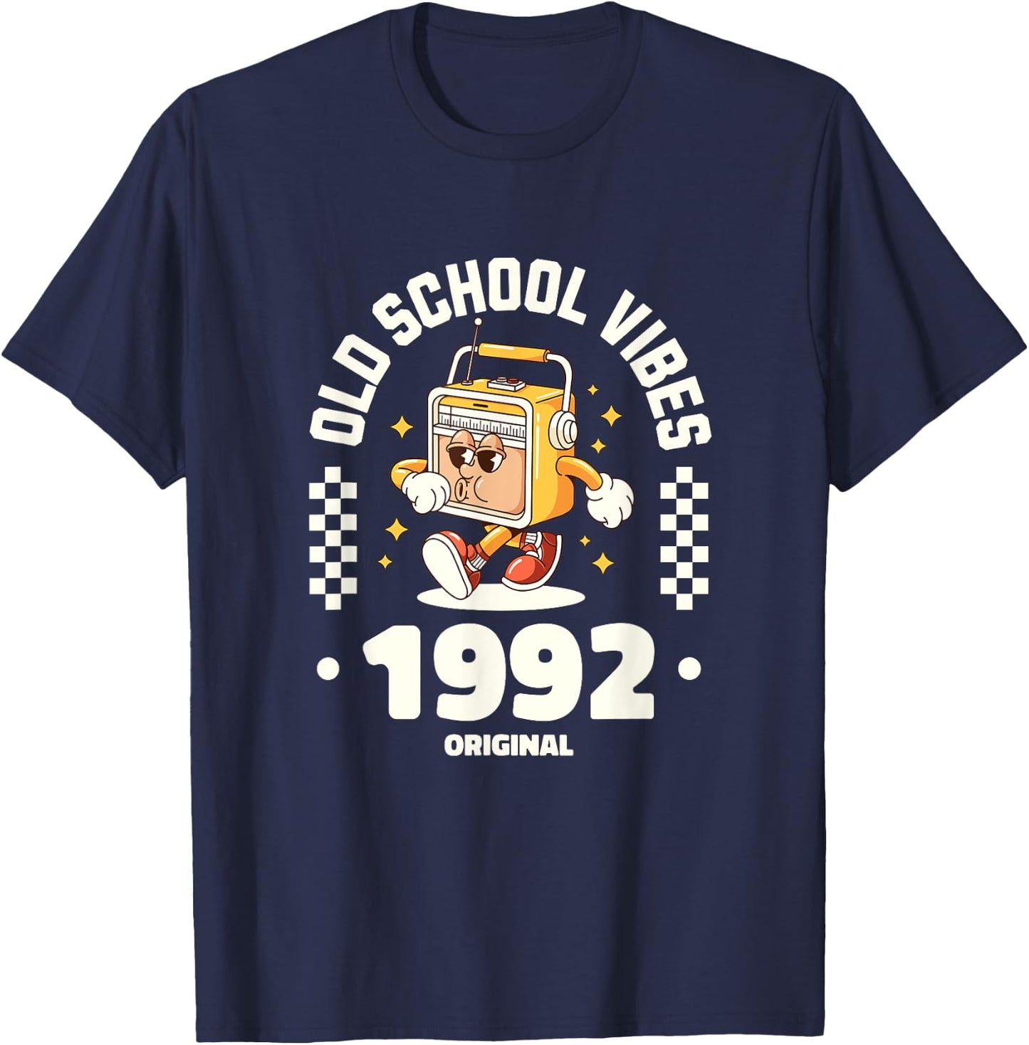 Retro 1992 Old School - Vibes Graphic T-Shirt - T-Shirt | Navy