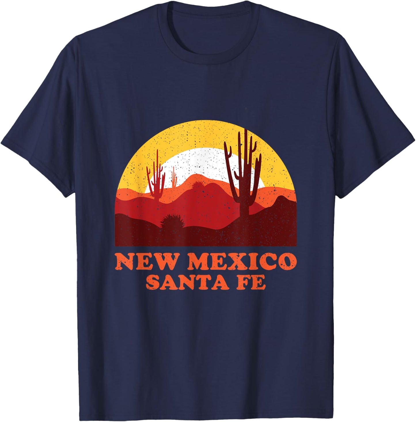 Vintage New Mexico Desert Santa Fe Sunset Travel Souvenir T-Shirt - T-Shirt | Navy