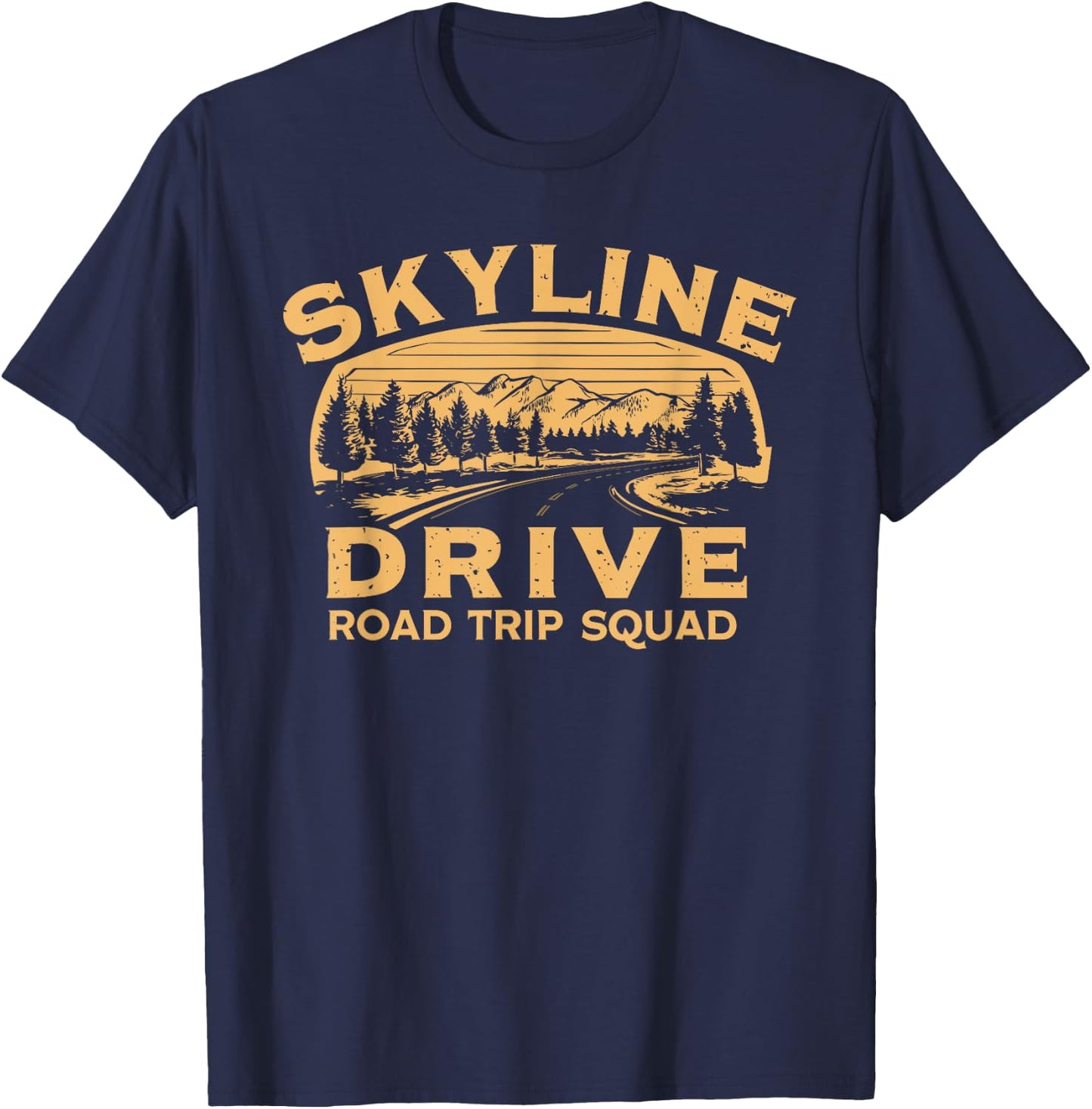 Skyline Drive Road Trip Squad Travel Souvenir T-Shirt - T-Shirt | Navy