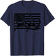 BASBO American Flag Outdoor Antlers Elk Deer T-Shirt - T-Shirt | Navy