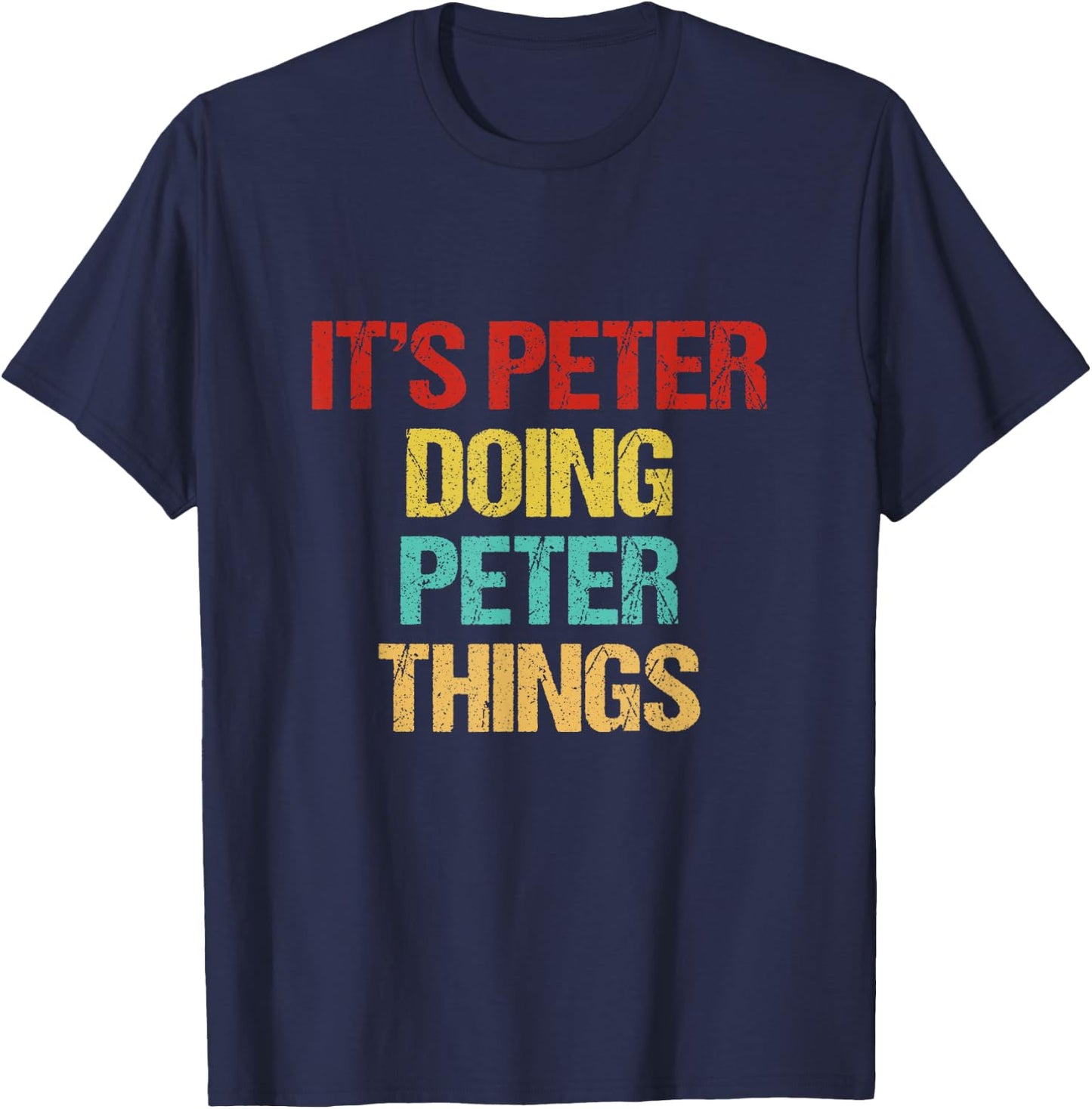 Peter Name T-Shirt - T-Shirt | Navy