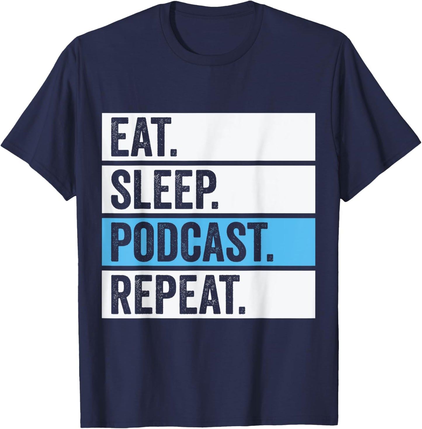 Cool Podcasting Women Radio Podcaster Podcast Lovers T-Shirt - T-Shirt | Navy