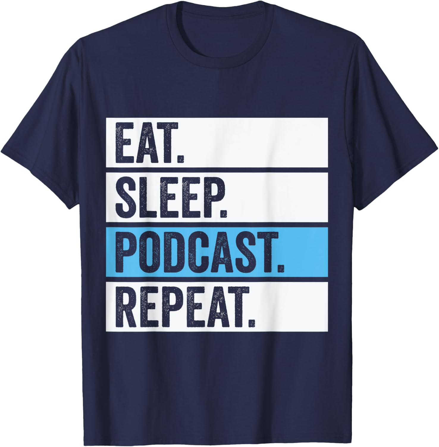 Cool Podcasting Women Radio Podcaster Podcast Lovers T-Shirt - T-Shirt | Navy