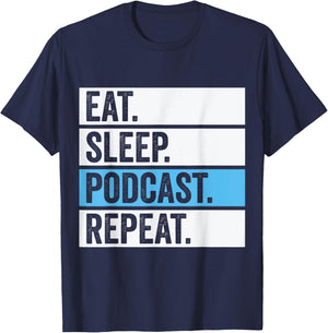 Cool Podcasting Women Radio Podcaster Podcast Lovers T-Shirt - T-Shirt | Navy