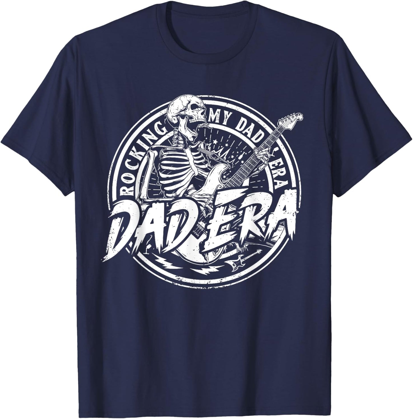 Rocking My Dad Era Funny Dad Father Daddy Era For T-Shirt - T-Shirt | Navy