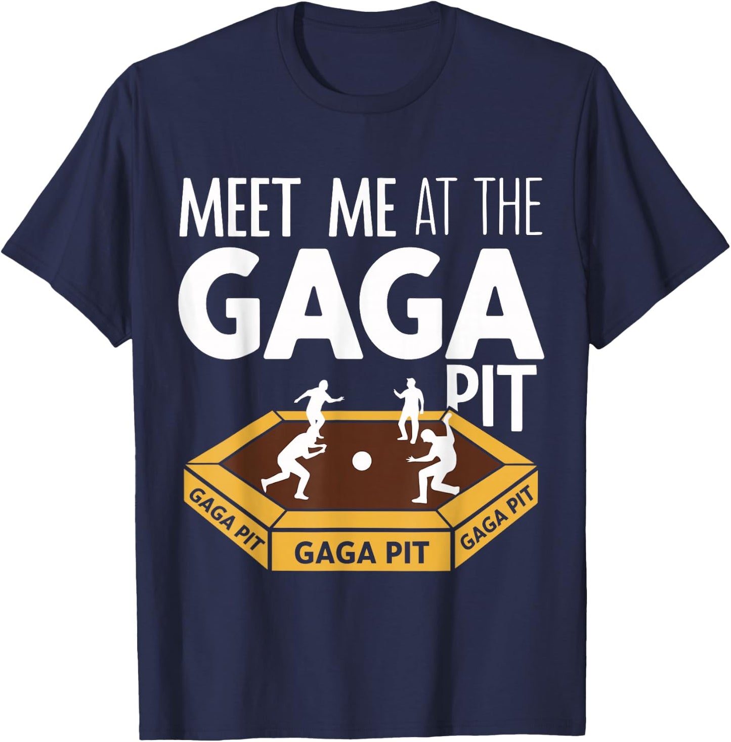 Fun Gaga Ball Game Meet Me at the Gaga Pit Dodgeball Kids T-Shirt - T-Shirt | Navy