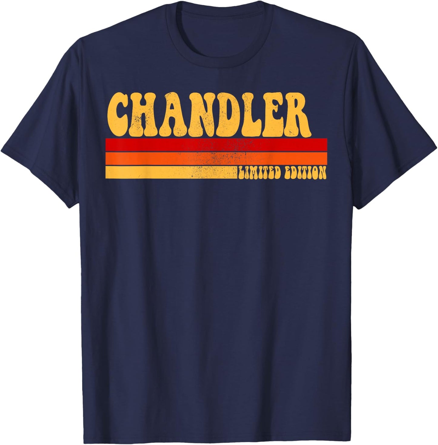 CHANDLER Name Personalized Idea Men Retro Vintage CHANDLER T-Shirt - T-Shirt | Navy