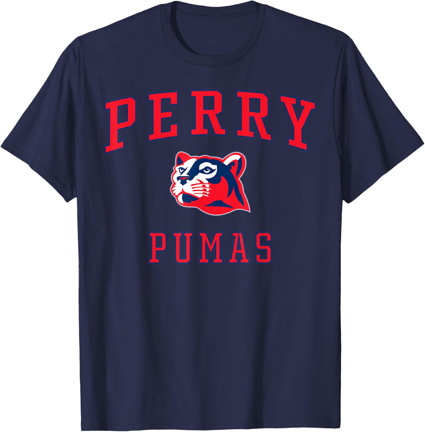 Perry High School Pumas C1 T-Shirt - T-Shirt | Navy