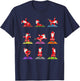 Christmas Yoga Santa Claus Xmas Gift T-Shirt - T-Shirt | Navy