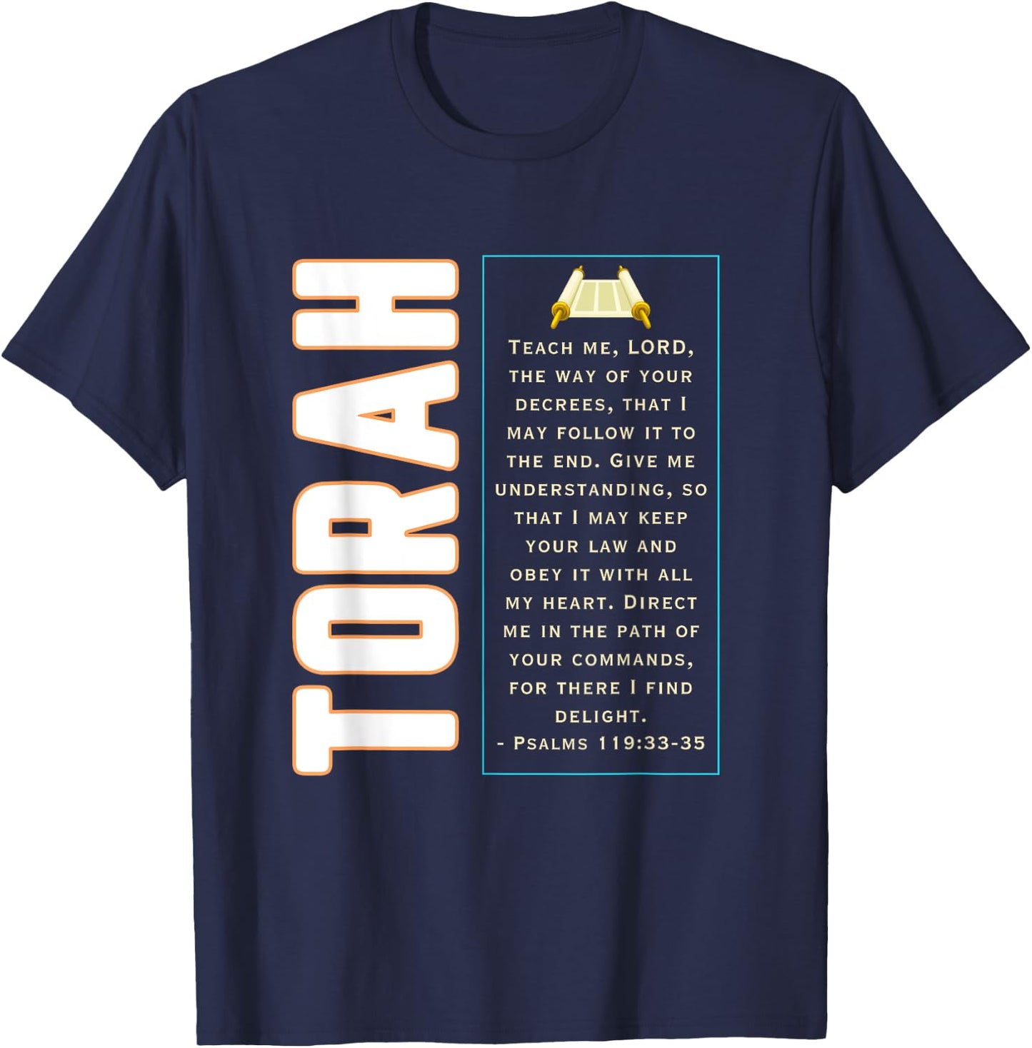 Lion of Judah Torah Observant Hebrew Roots T-Shirt - T-Shirt | Navy