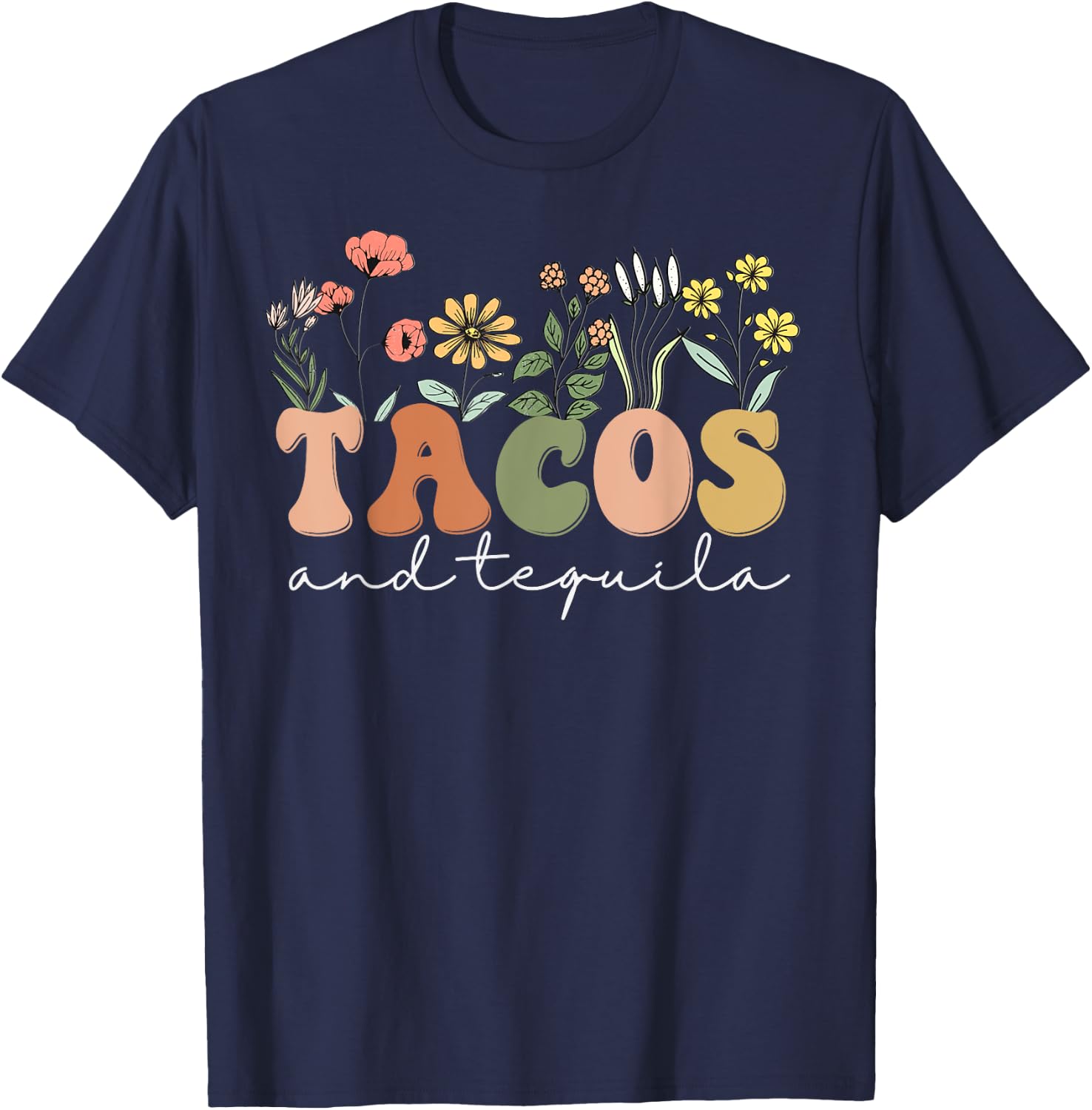 Bachelorette Fiesta Tacos And Tequila T-Shirt - T-Shirt | Navy