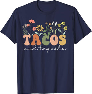 Bachelorette Fiesta Tacos And Tequila T-Shirt - T-Shirt | Navy