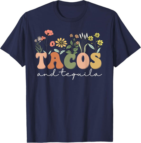 Bachelorette Fiesta Tacos And Tequila T-Shirt - T-Shirt | Navy