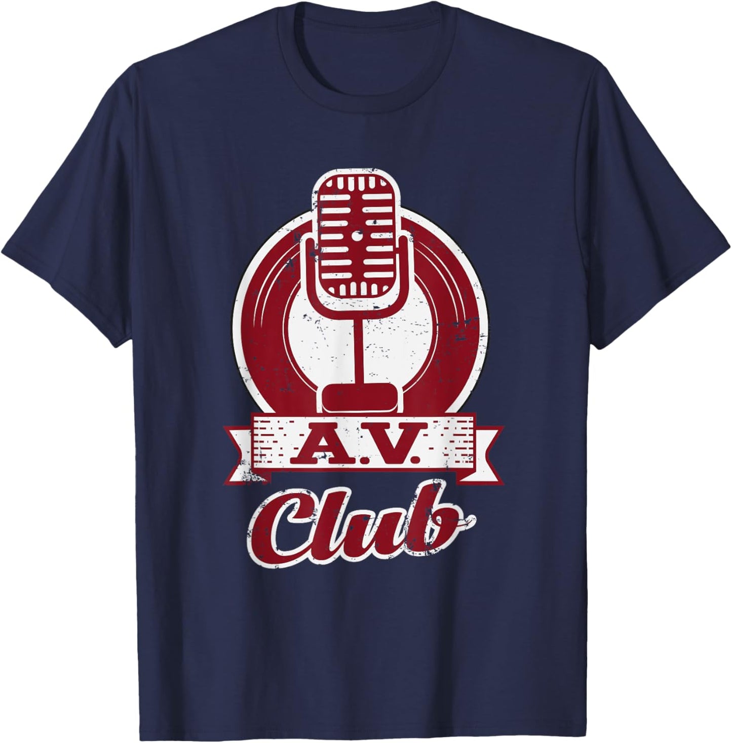 AV Club Funny Cute Retro T-Shirt - T-Shirt | Navy