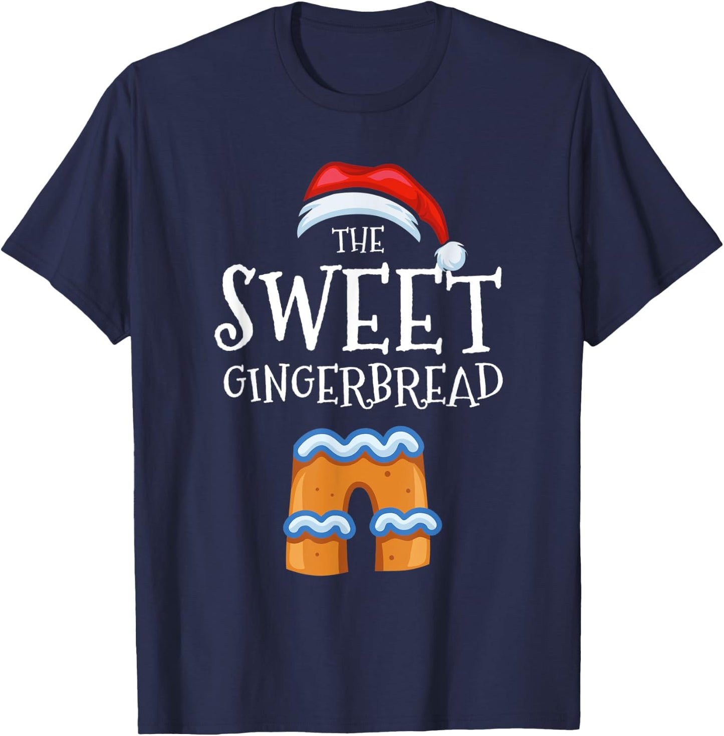 Sweet Gingerbread Family Matching Group Christmas Gift T-Shirt - T-Shirt | Navy