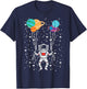 Spaceman Balloon Planets Astronaut Space Women Men Kids Teen T-Shirt - T-Shirt | Navy
