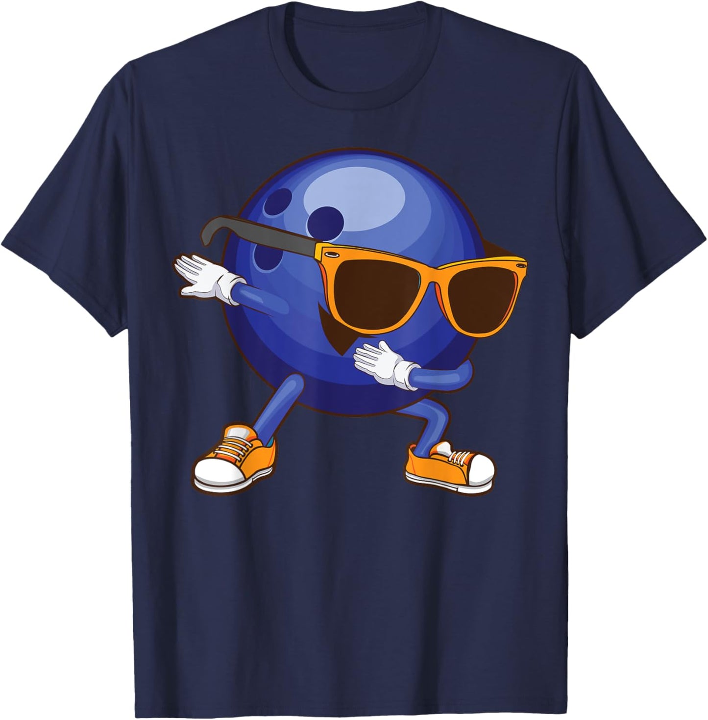 Cool Bowling Art Women Boys Kid Bowling Lover Bowler T-Shirt - T-Shirt | Navy