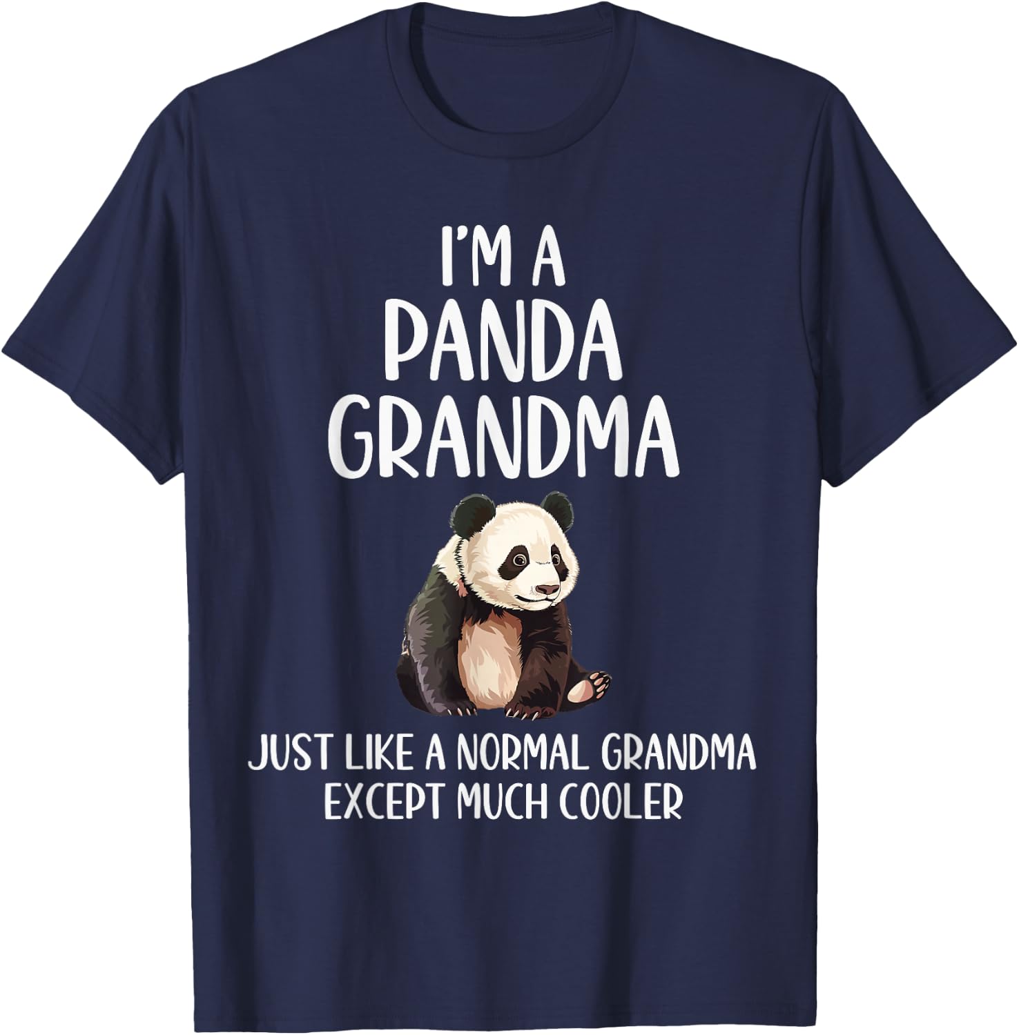 Panda Grandma Definition Funny Animals Lover Mothers Day T-Shirt - T-Shirt | Navy