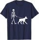 Skeleton Walking a Dog Doberman Pinscher Halloween Outfit T-Shirt - T-Shirt | Navy