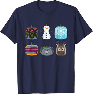 Disney Princess Frozen Pumpkins Autumn Elsa’s Fall Harvest T-Shirt - T-Shirt | Navy