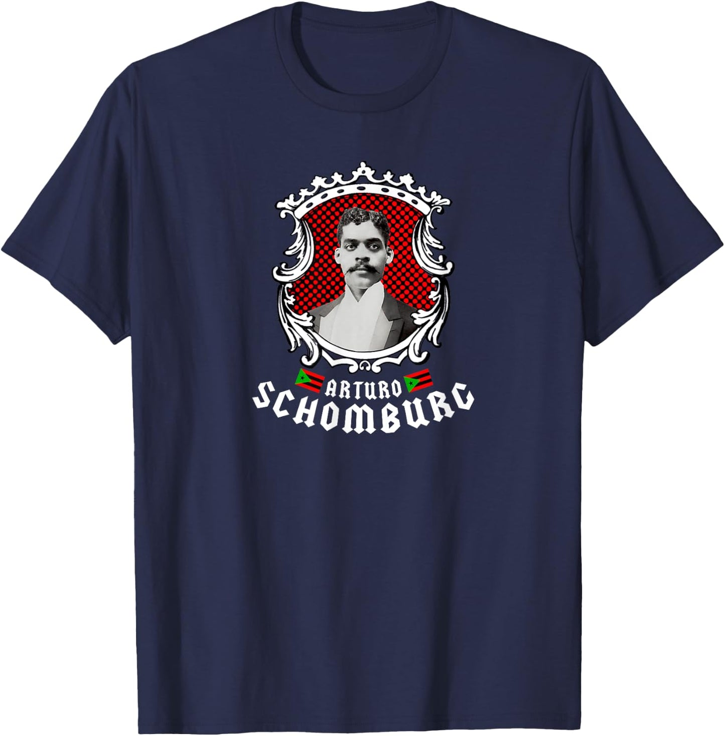 Arturo Schomburg - Harlem Renaissance Black History Scholar T-Shirt - T-Shirt | Navy