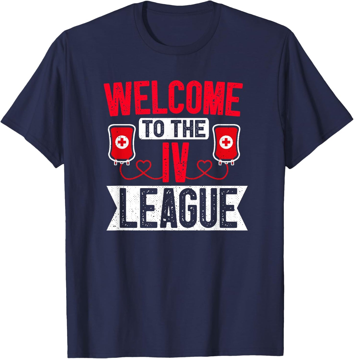 Infusion Nurse IV League Chemo Nursing RN IV Dialysis Nurses T-Shirt - T-Shirt | Navy