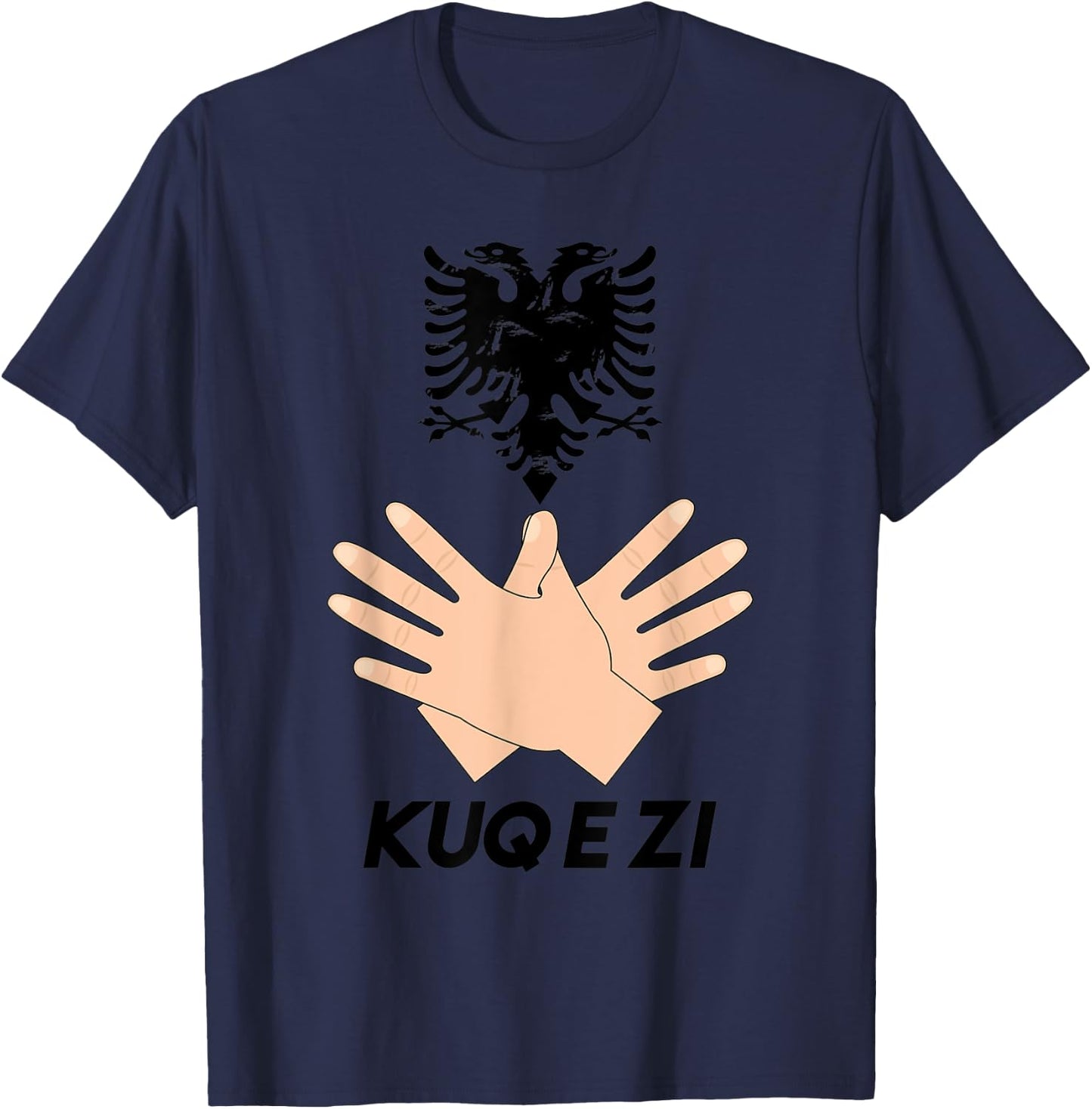 Albanian Flag Shqip Shqiponja Albanian Eagle Albania T-Shirt - T-Shirt | Navy