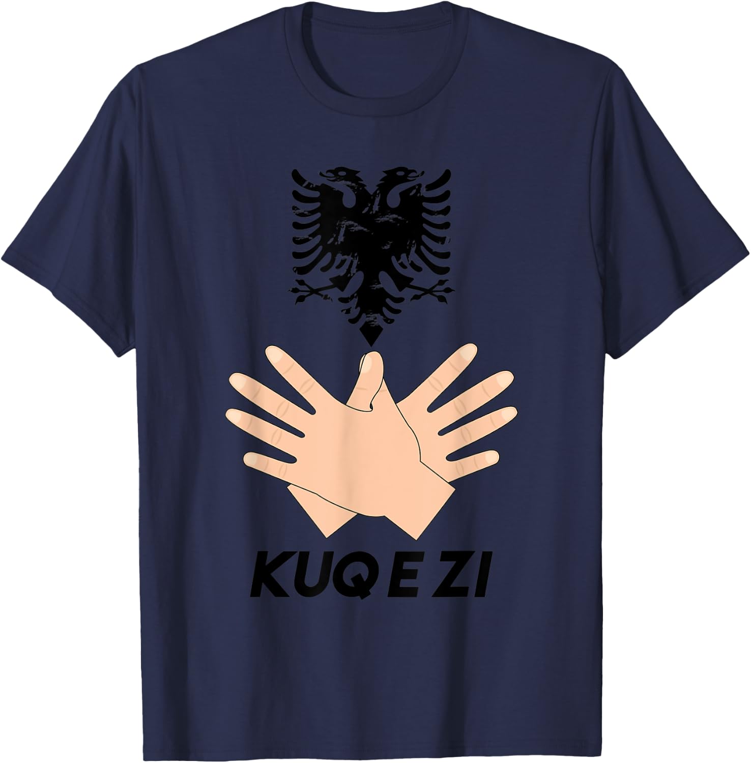 Albanian Flag Shqip Shqiponja Albanian Eagle Albania T-Shirt - T-Shirt | Navy