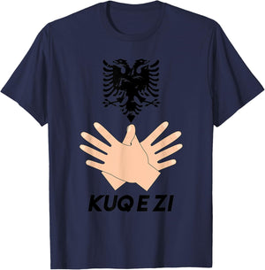 Albanian Flag Shqip Shqiponja Albanian Eagle Albania T-Shirt - T-Shirt | Navy