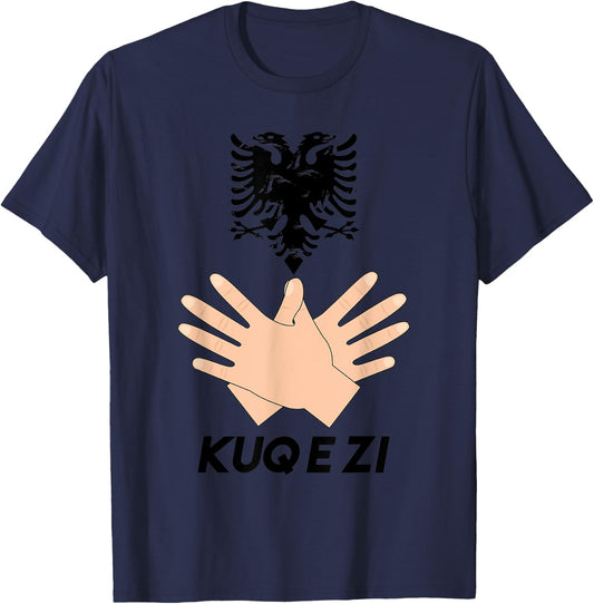 Albanian Flag Shqip Shqiponja Albanian Eagle Albania T-Shirt - T-Shirt | Navy