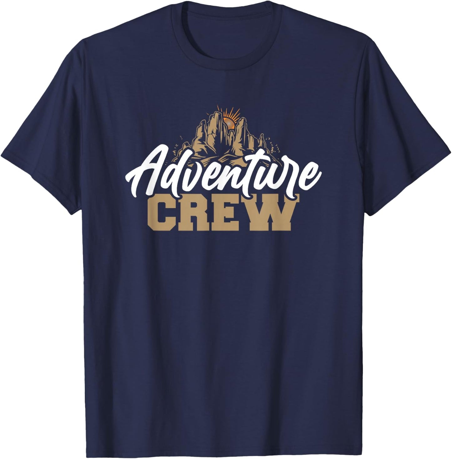 Outdoor Exploration Hiking Adventure Enthusiasts Adventure Crew , -Adult, Black, Small, Short Sleeve T-Shirt - T-Shirt | Navy