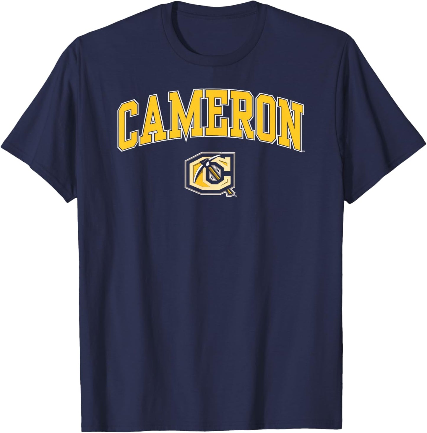Cameron Aggies Arch Over Black Officially Licensed T-Shirt - T-Shirt | Navy