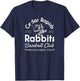 Vintage Cedar Rapids Iowa Rabbits Defunct Baseball Team T-Shirt - T-Shirt | Navy