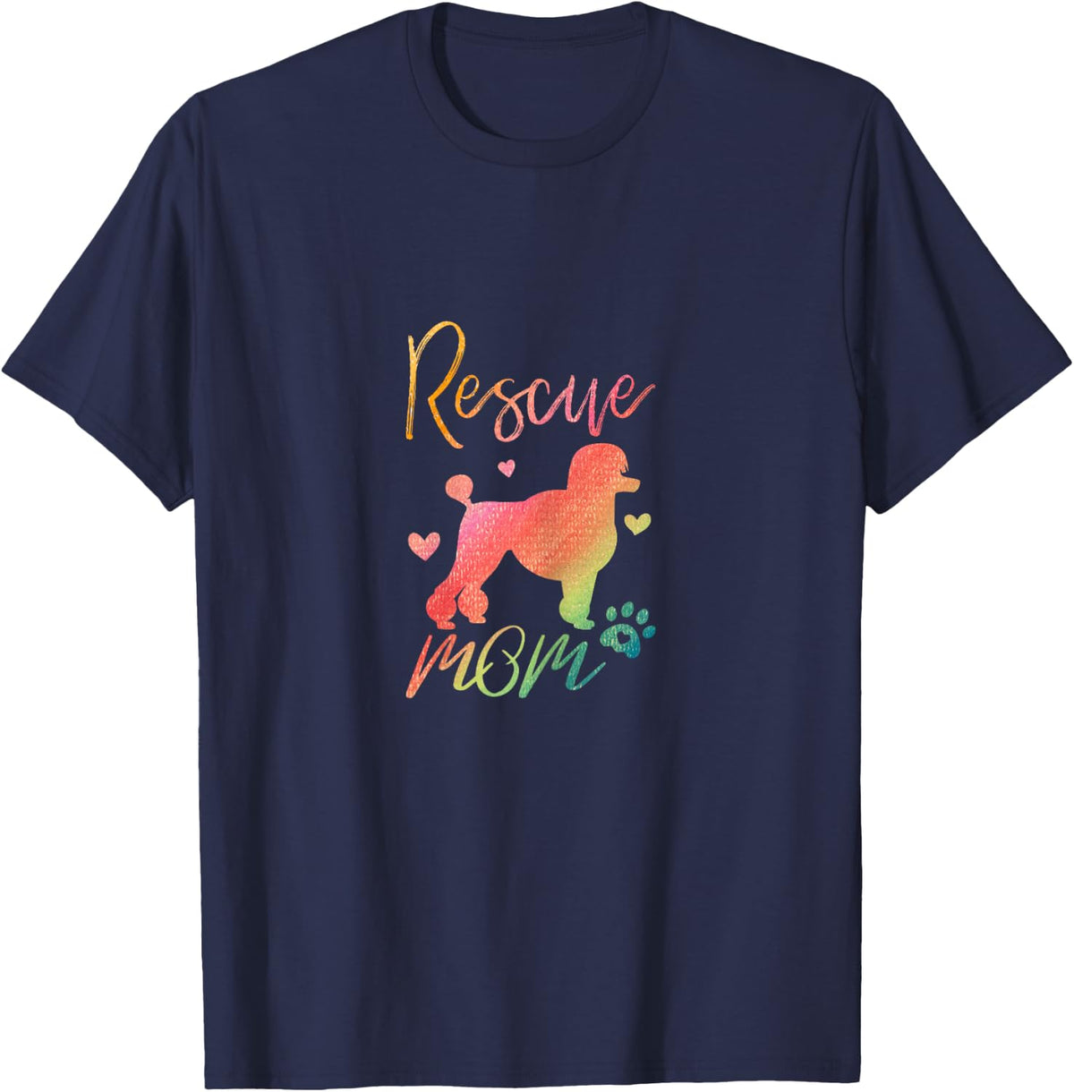 Rescue Poodle Mom Adopt Don't Shop Dog Rights Pet Adoption Women T-Shirt - T-Shirt | Navy