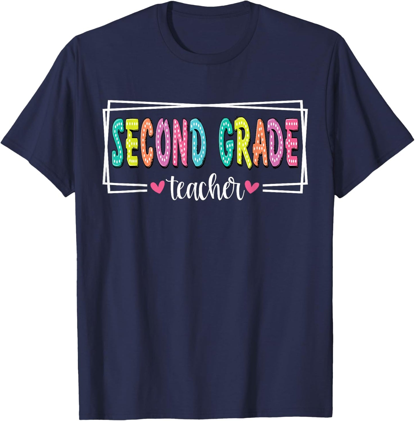 Second Grade Teacher Back To School 2nd Grade Teacher Women T-Shirt - T-Shirt | Navy