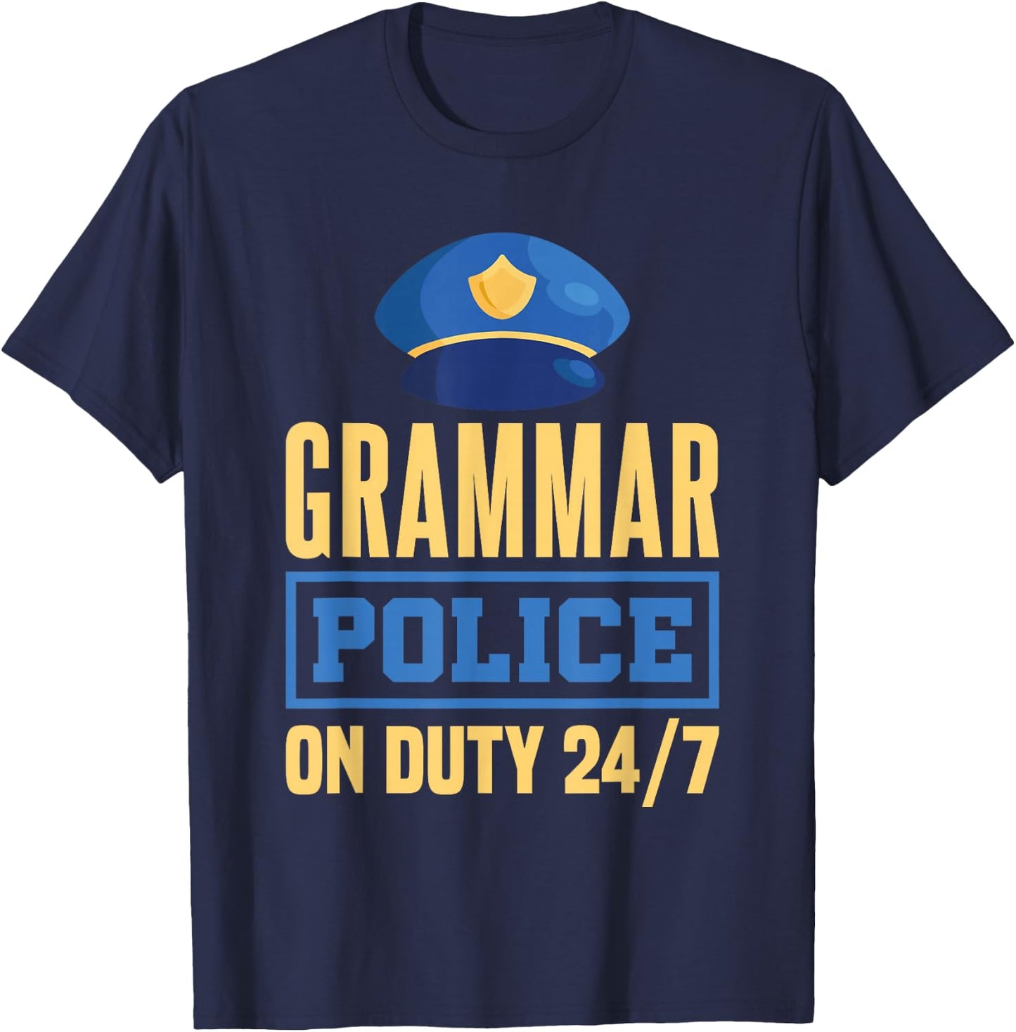 Grammar Police English Teacher Literature T-Shirt - T-Shirt | Navy