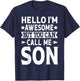 Son Surname Call Me Son Family Team Last Name Son T-Shirt - T-Shirt | Navy