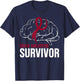 Brain Aneurysm Awareness Survivor Brain Aneurysm T-Shirt - T-Shirt | Navy