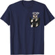 Schnauzer Dog in Pocket Puppy Gifts T-Shirt - T-Shirt | Navy