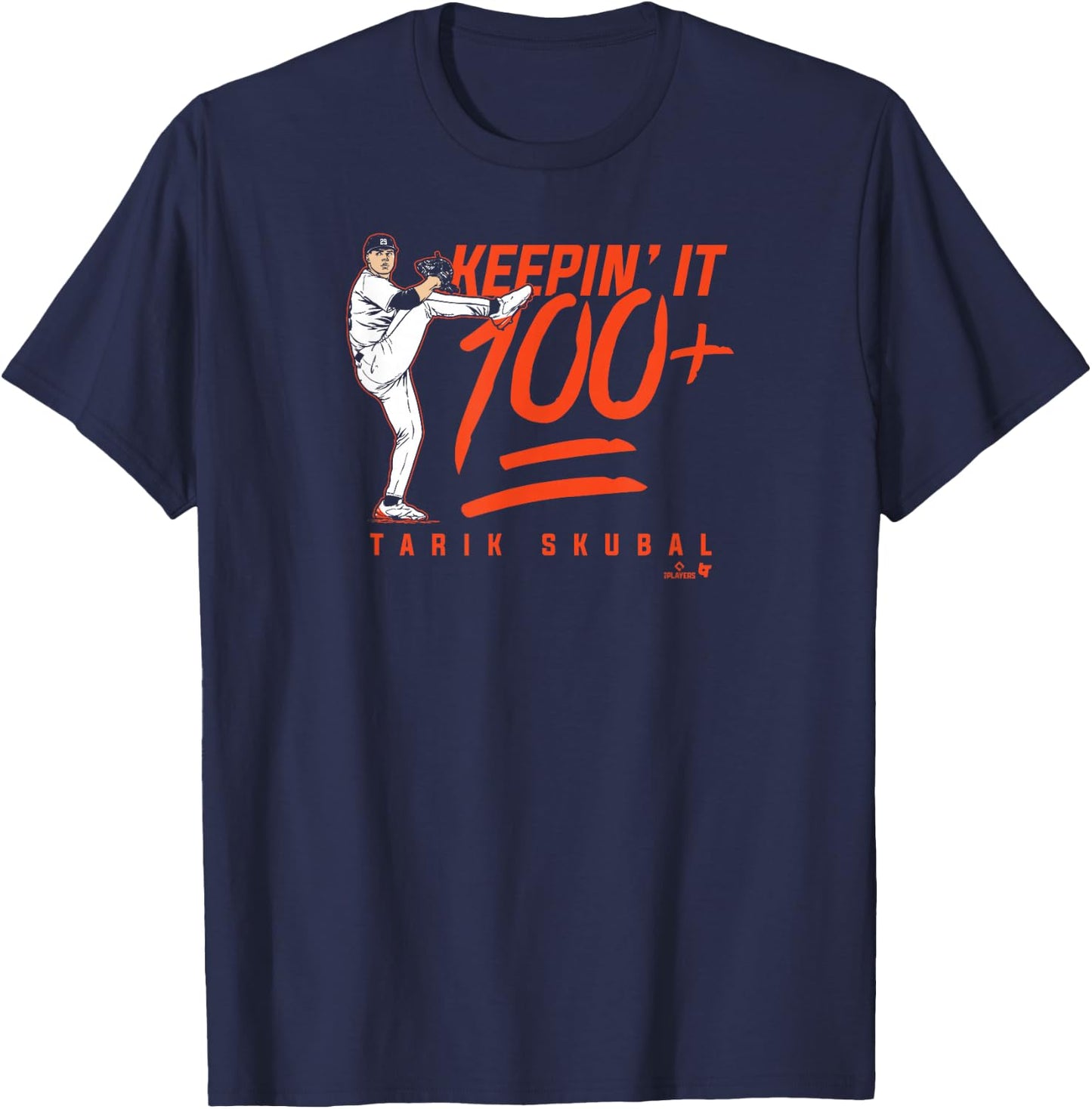 Tarik Skubal - Keepin' It 100+ - Detroit Baseball T-Shirt - T-Shirt | Navy