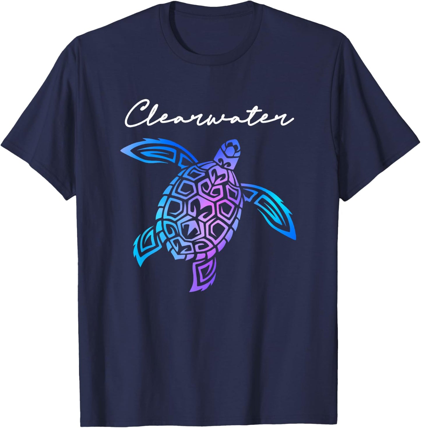 Clearwater Florida Sea Turtle Beach Vacation Souvenir Women Kids T-Shirt - T-Shirt | Navy
