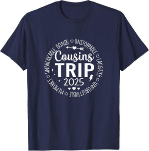 Cousin Trip 2025 Weekend Vacation Matching Cousin T-Shirt - T-Shirt | Navy