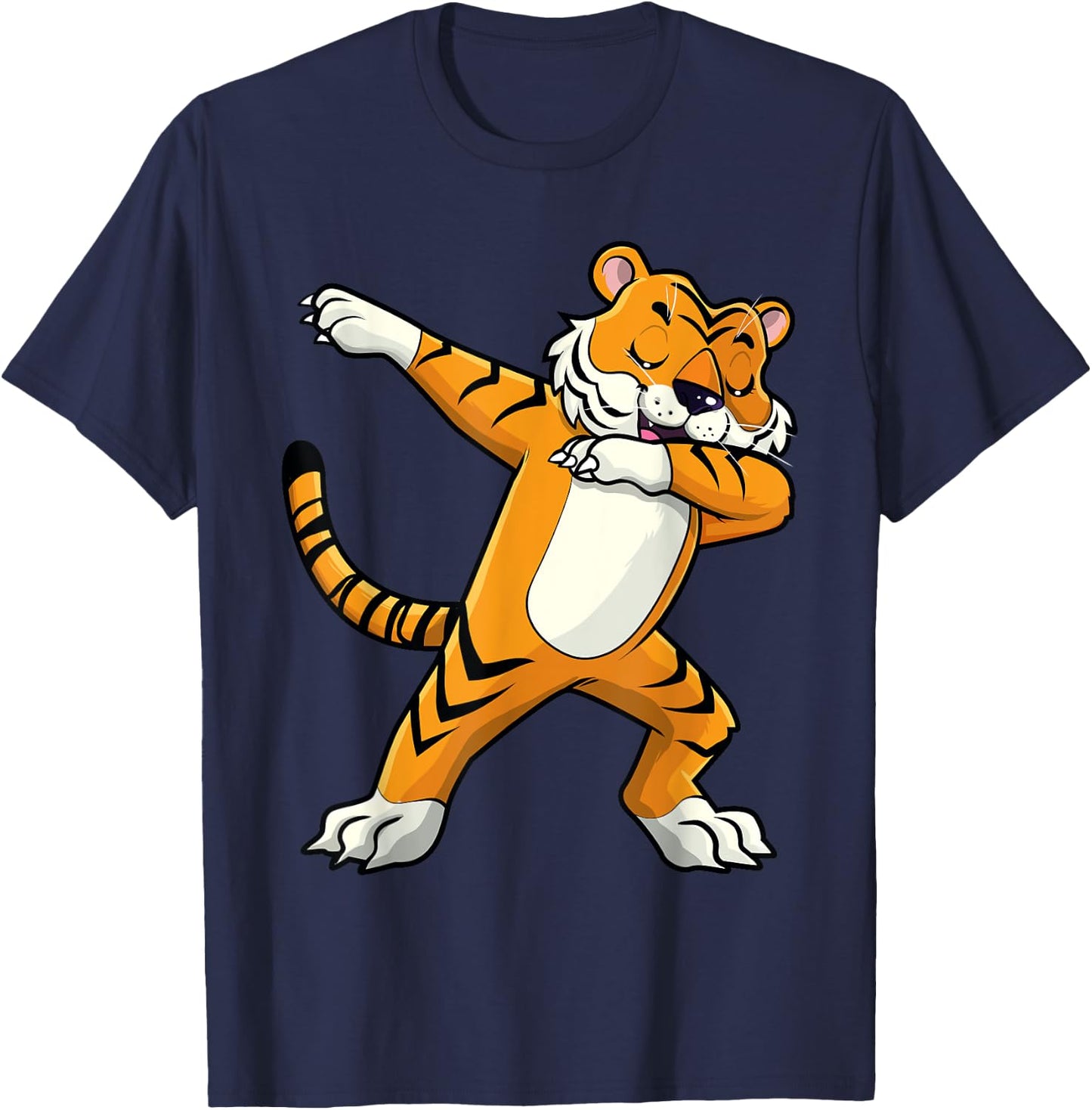 Dabbing Tiger Zoo Birthday Safari Lover Men Women Kids T-Shirt - T-Shirt | Navy