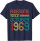 Awesome Since October 1969 Retro 55th Birthday 55 Years Old T-Shirt - T-Shirt | Navy