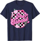Preschool Teacher Women Retro Checkered First Day of School T-Shirt - T-Shirt | Navy