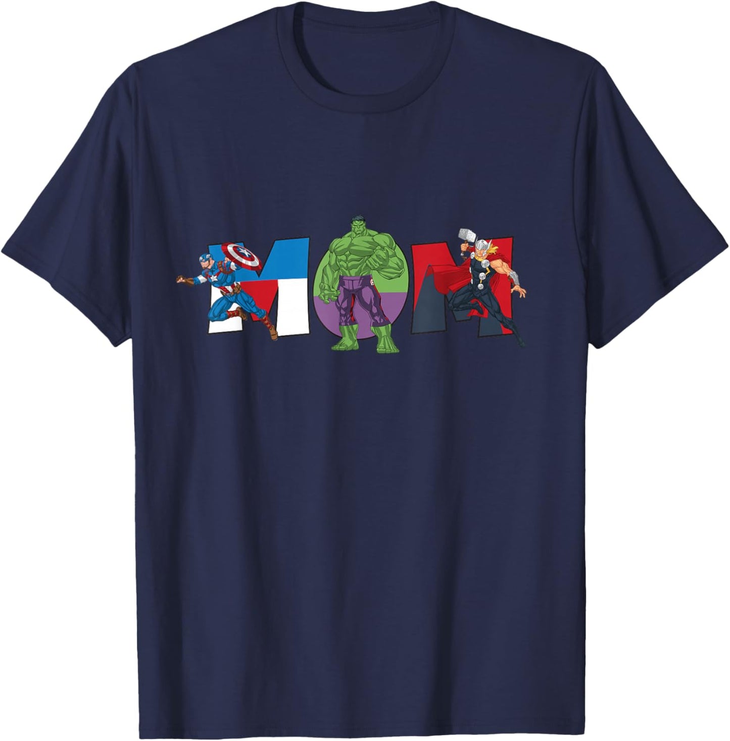Marvel Avengers Team Mom Mother’s Day Family Trip Birthday T-Shirt - T-Shirt | Navy