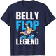 Funny Belly Flop Legend Splashymole Bellyflop Belly Flop T-Shirt - T-Shirt | Navy
